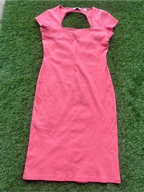 Nine West Coral Midi Dress with Front Keyhole